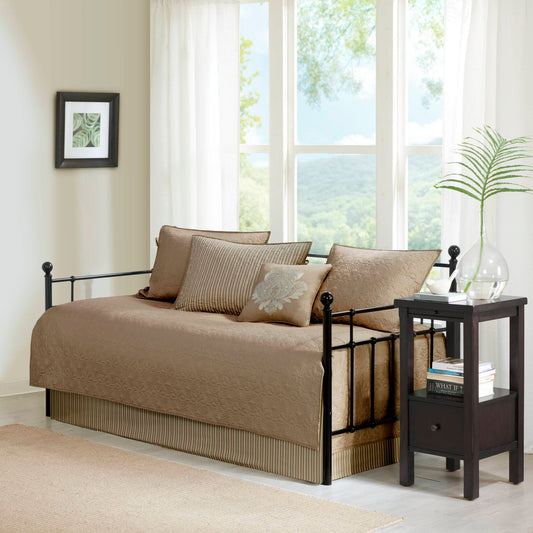 Quebec - Twin Reversible Daybed Cover (Set of 6) - Khaki Madison Park