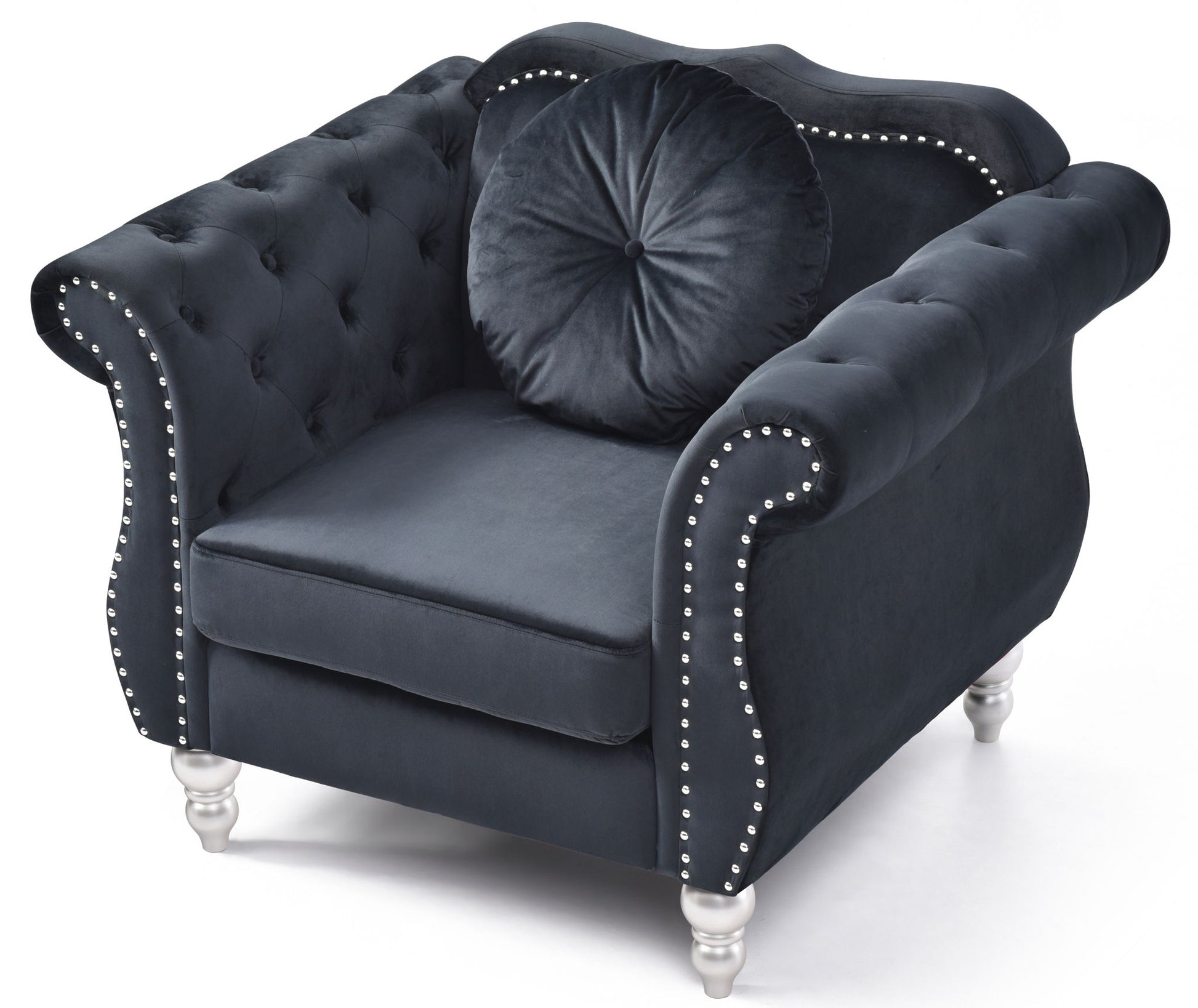 Chic Transitional Flared Arm Chair Glory Furniture