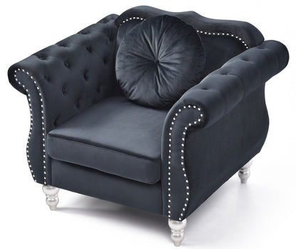 Chic Transitional Flared Arm Chair Glory Furniture