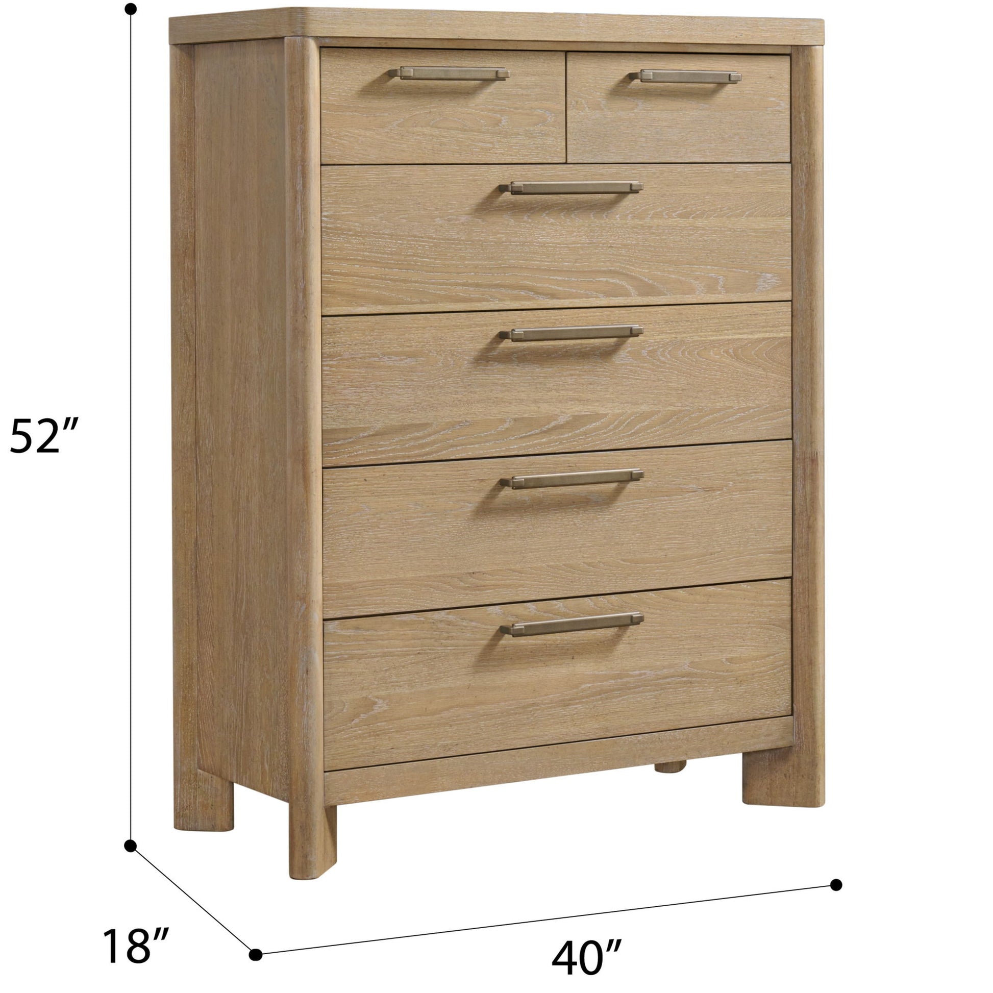 6 Drawer Chest - Tan Home Essentials