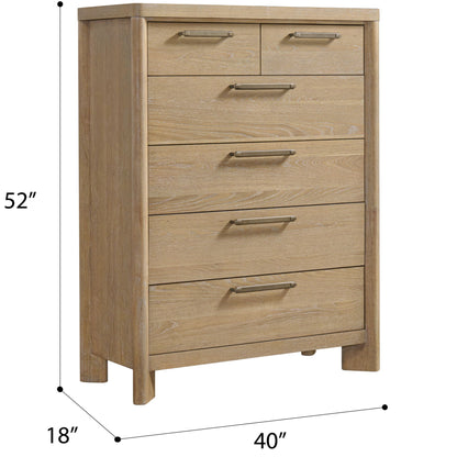 6 Drawer Chest - Tan Home Essentials