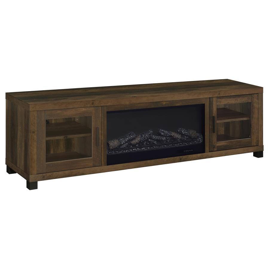 Havering - 71" TV Stand Fireplace Media Console - Dark Pine Coaster Fine Furniture