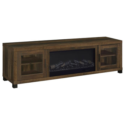 Havering - 71" TV Stand Fireplace Media Console - Dark Pine Coaster Fine Furniture