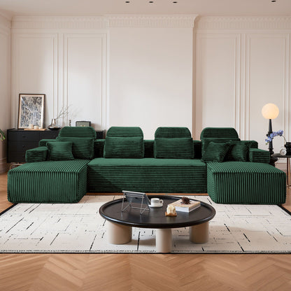 Sectional Sleeper Sofa & Storage Pockets, Modular Couch With Throw Pillows For Living Room Home Essentials