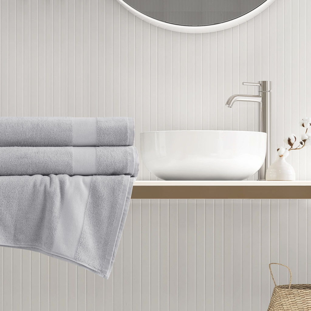 Premium Turkish Cotton 500GSM Plush 2 Piece XL Towel Set - Light Gray Super Listing