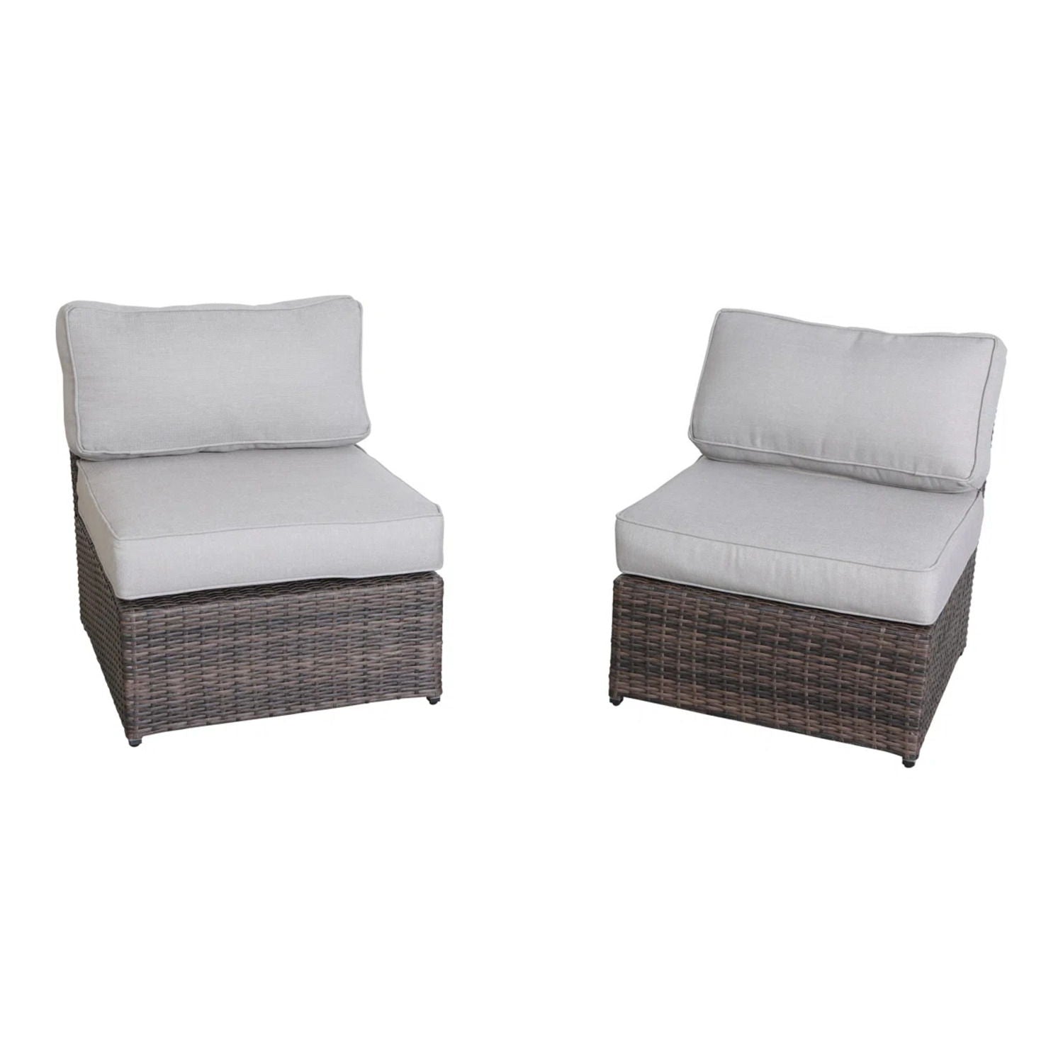 Modern Rattan Wicker Seating Group With Cushions LSI Patio Furniture