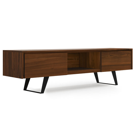 Lowry - Handcrafted TV Media Stand - Walnut Simpli-Home