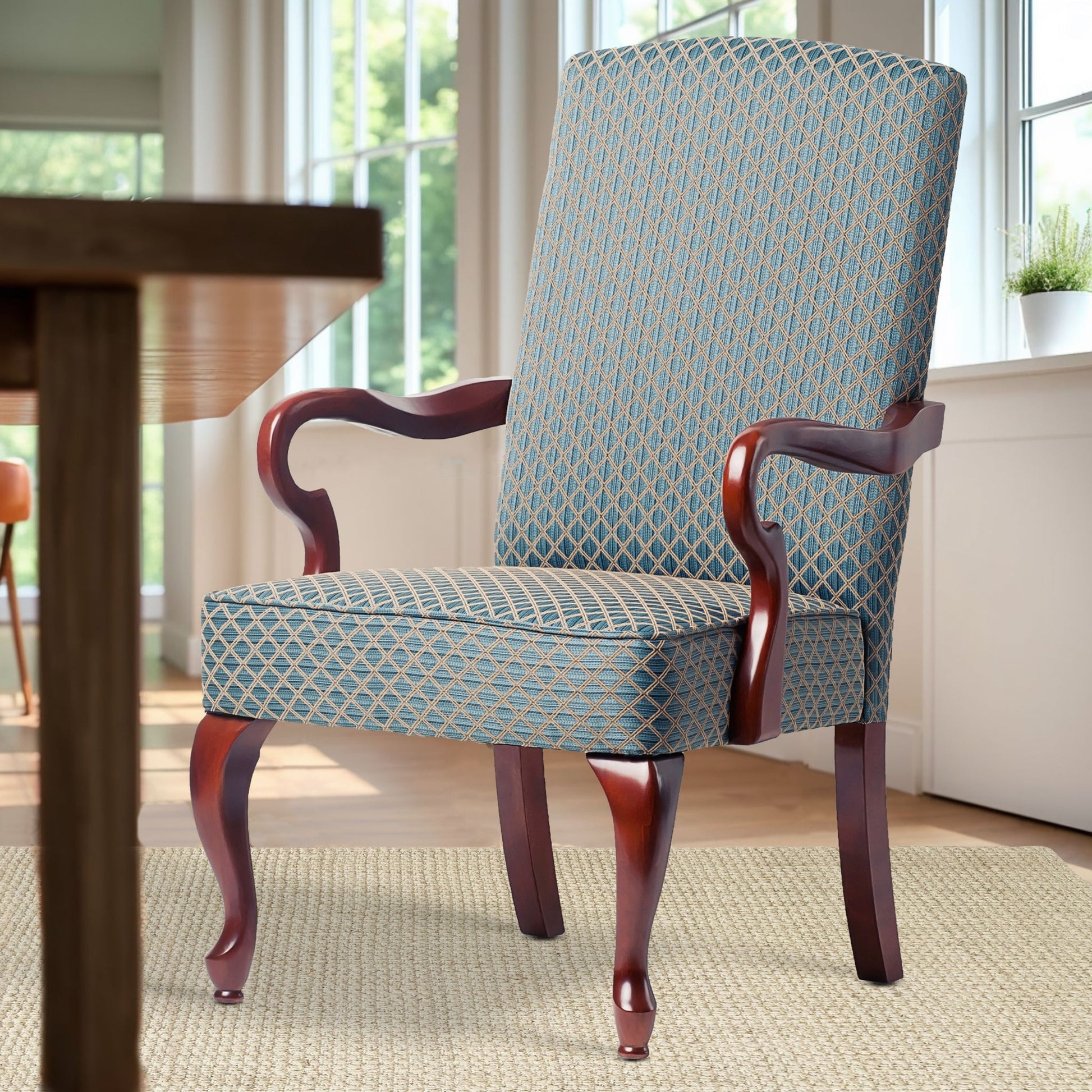 Delaney - Elegant Gooseneck Arm Chair With High Back Ridgecrest Home