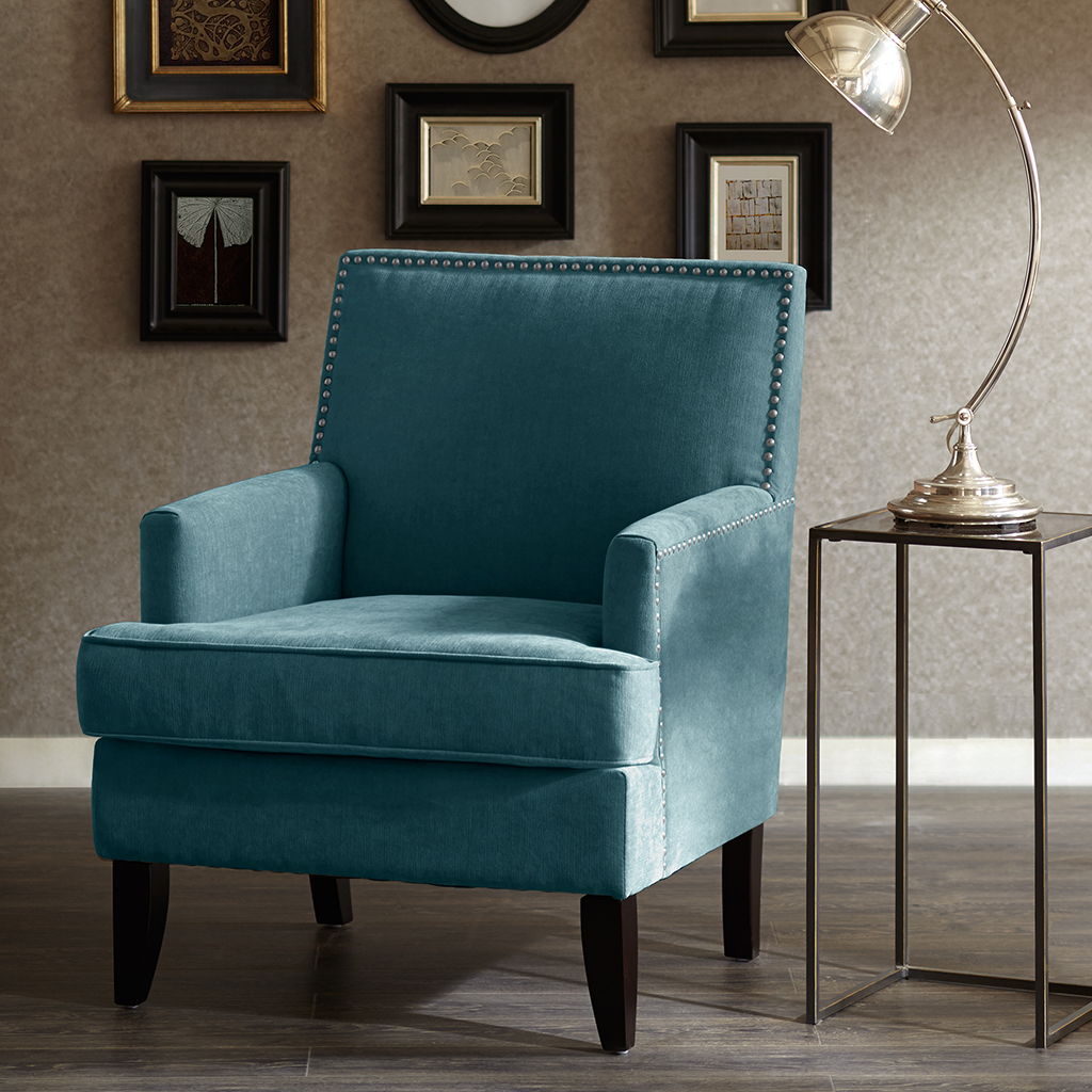 Colton - Track Arm Club Chair - Blue