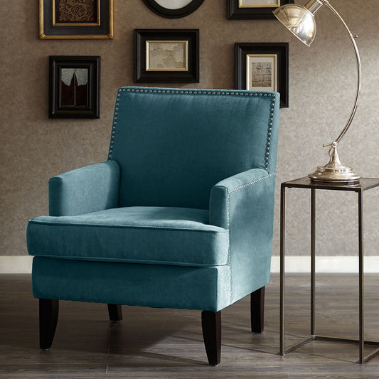 Colton - Track Arm Club Chair - Blue