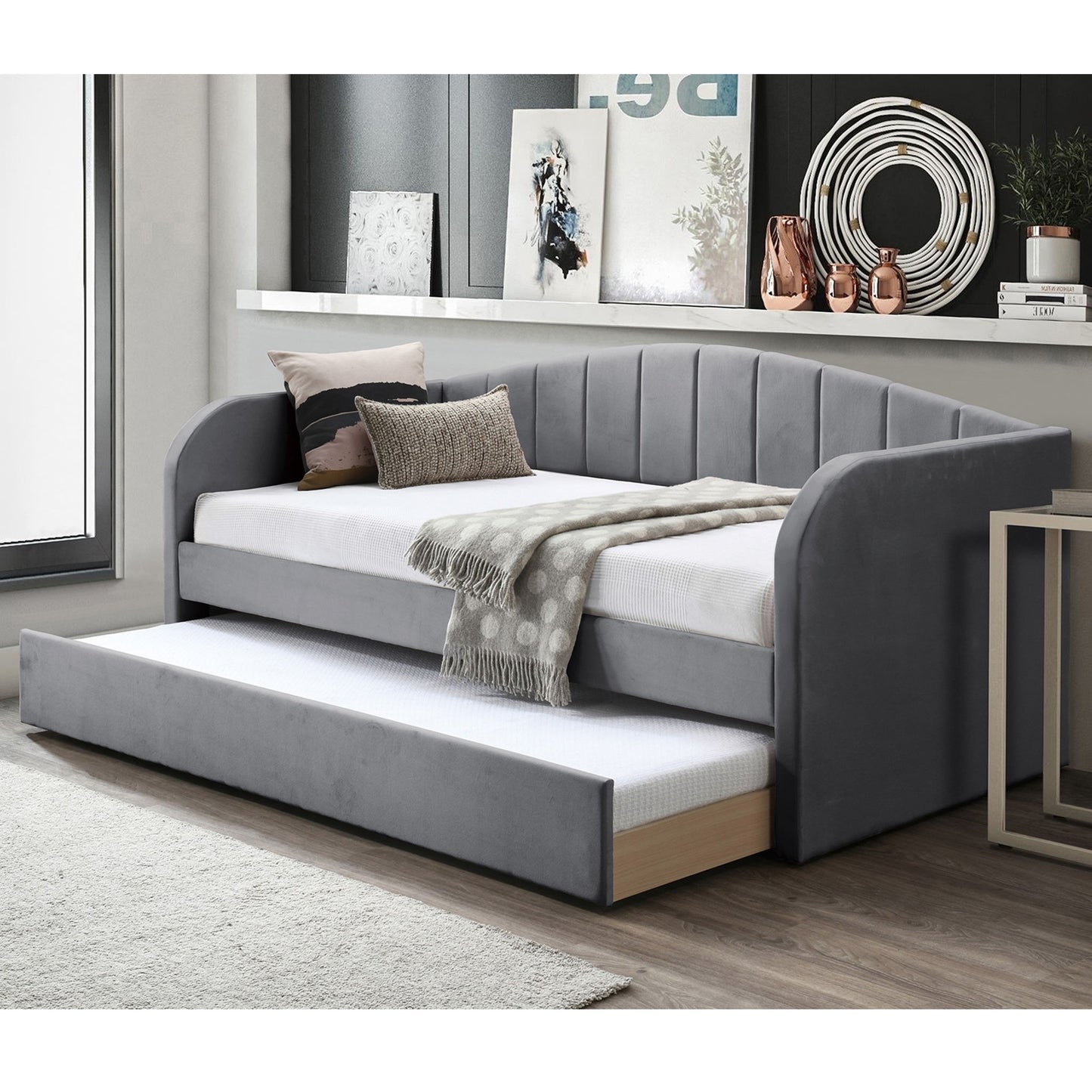 Modern Day Bed Trundle With Slat Support Home Essentials