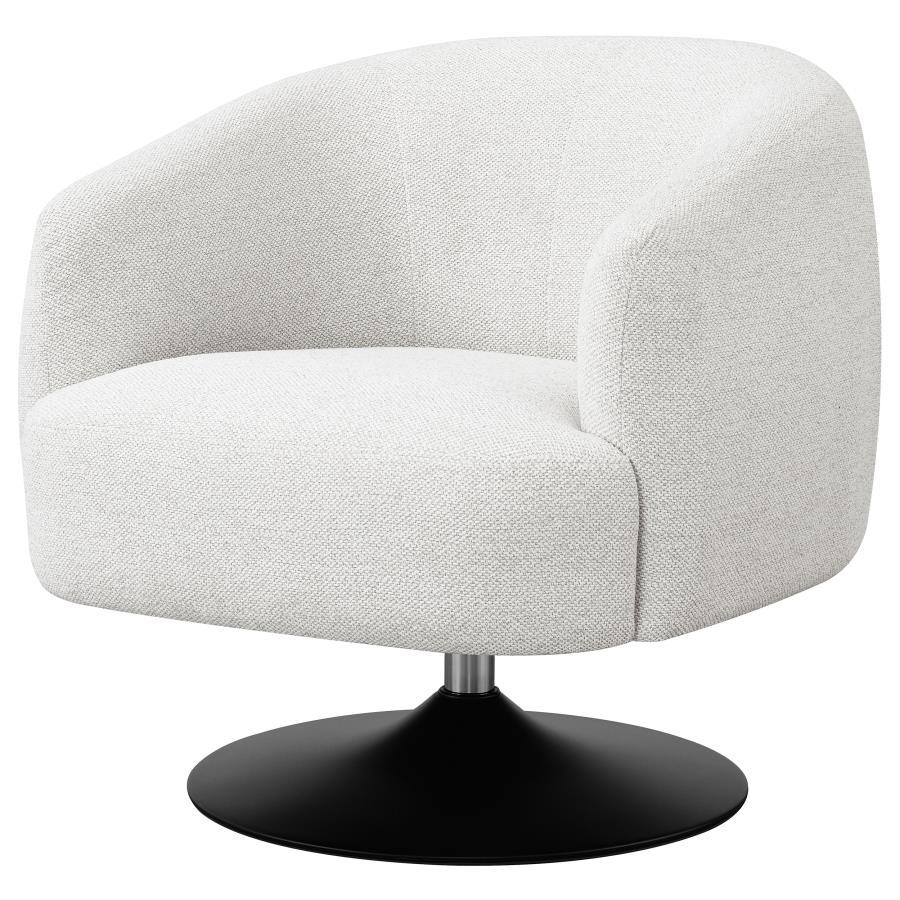 Dave - Upholstered Barrel Back Swivel Club Chair - Beige CoasterElevations