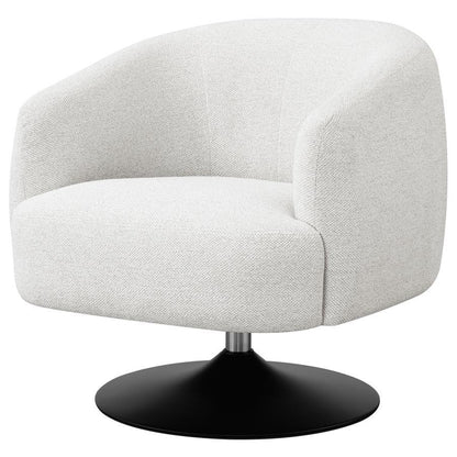 Dave - Upholstered Barrel Back Swivel Club Chair - Beige CoasterElevations