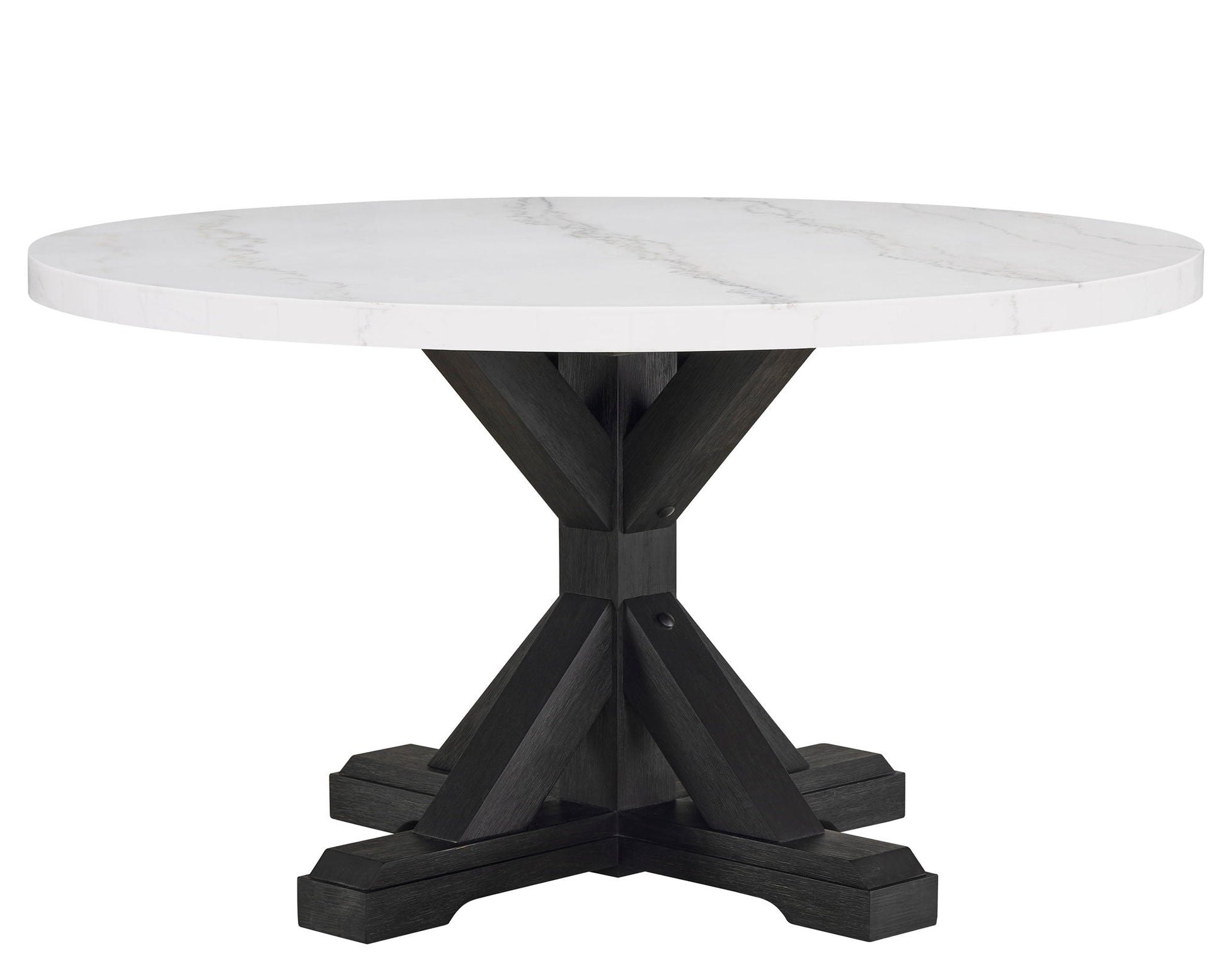 Varley - Genuine Marble Table - White & Charcoal Crown Mark