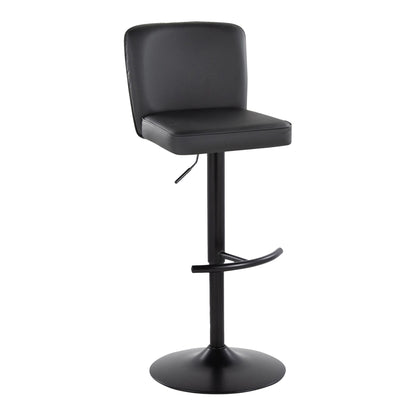 Henry - Contemporary Adjustable Barstool & Swivel With Rounded T Footrest (Set of 2) Lumi Source