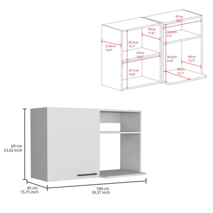 Burwood - Kitchen Wall Cabinet With 2 Doors And Shelves - White Home Essentials