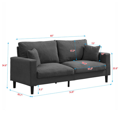 Modern Upholstered Resilience Three Seater Sofa Home Essentials