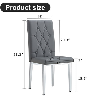 Vintage Style Armless Dining Chairs Set With Grid And Buckle Design Home Essentials