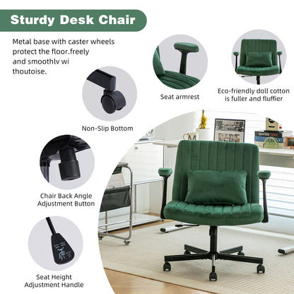 Criss Cross Armrest Office Chair With Wheels Home Essentials