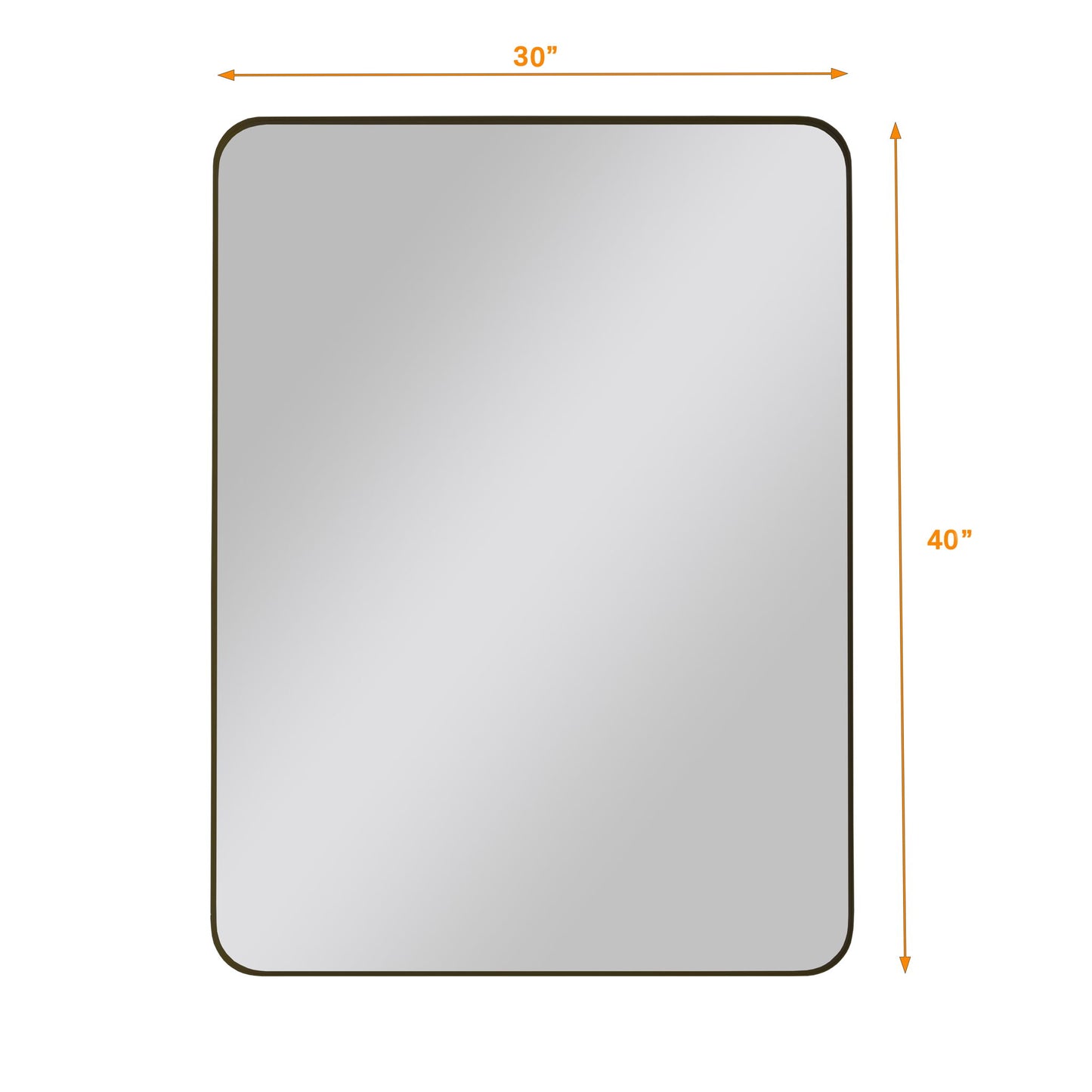 Wall Mirror Rectangular Mirror Metal Framed Mirror Vanity Mirror Dressing Mirror, For Bathroom, Living Room, Bedroom Daily Nest
