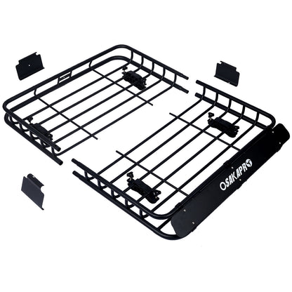 Motoring Rooftop Cargo Carrier Basket Steel, Universal Fit Roof Rack Daily Nest