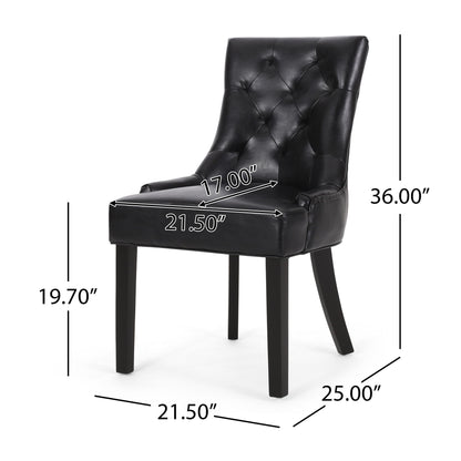 Cheney - Contemporary Dining Chair Tufted Upholstery (Set of 2) Noble House