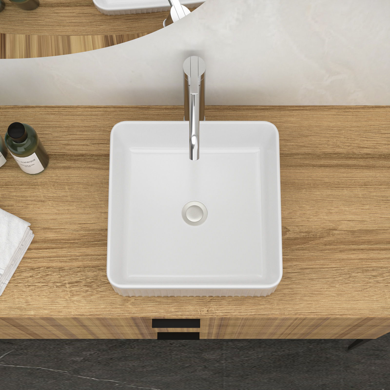 Modern Ceramic Rectangular Vessel Bathroom Sink Daily Nest