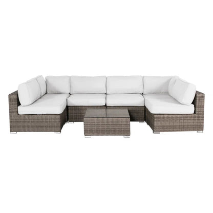 Seating Set With Cushions Handcrafted Wicker Design LSI Patio Furniture