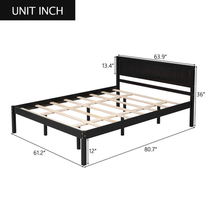 Platform Bed Frame With Headboard Hearth and Haven