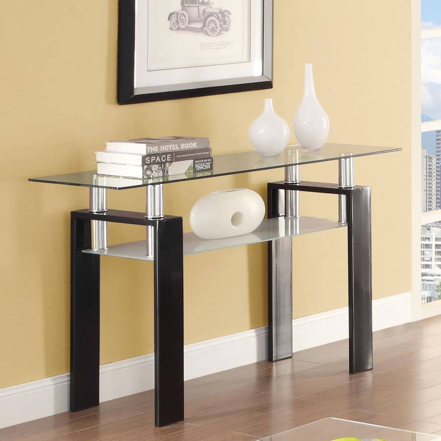 Dyer - 1-Shelf Rectangular Glass Top Table CoasterEveryday