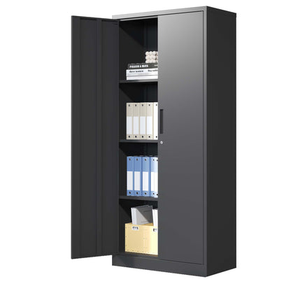 Heavy Metal Garage Storage Cabinet With Locking Doors, Steel, Adjustable Shelves Daily Nest