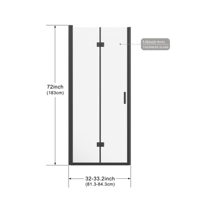 Bifold Frameless Shower Door With Tempered Clear Glass Daily Nest