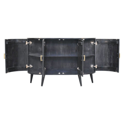 Quad - T Bar Cabinet - Ash Black Artisan Furniture