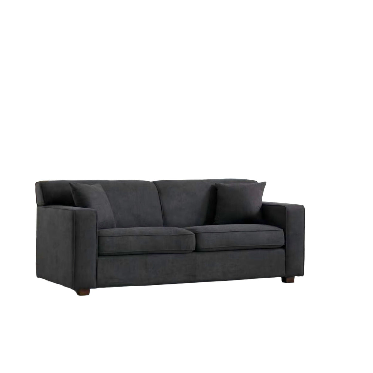 Loveseat Sleeper Sofa With Full Size Pull Out Bed, 2 Seater Convertible Couch For Small Apartments - Gray Home Essentials