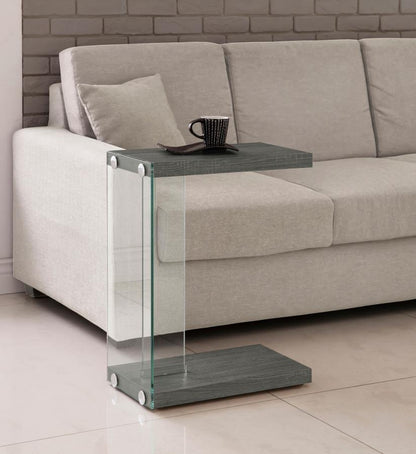 Colby - Engineered Wood C-Shaped Side Table - Weathered Gray CoasterEveryday