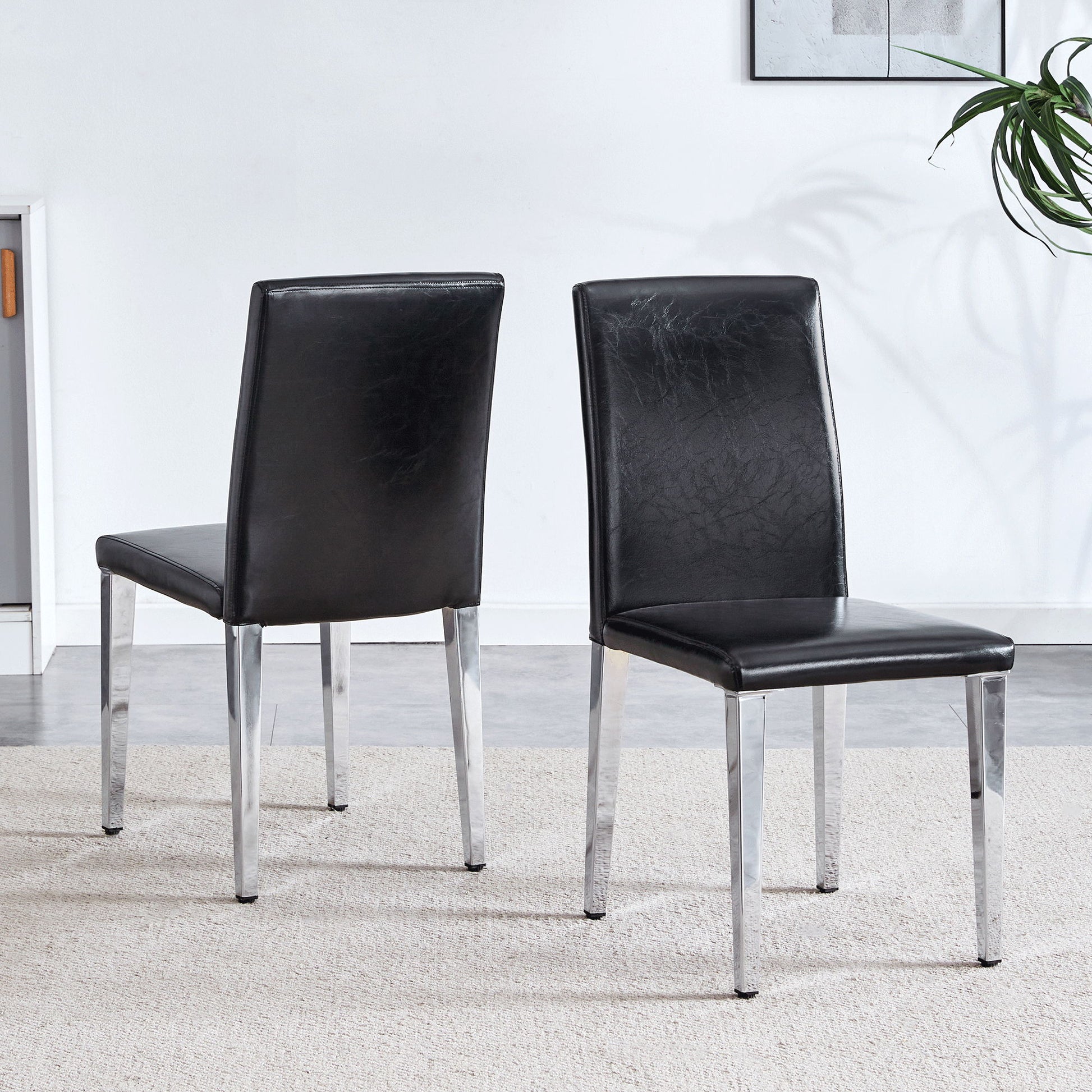 Elegant Upholstered Chairs & Metal Legs Home Essentials