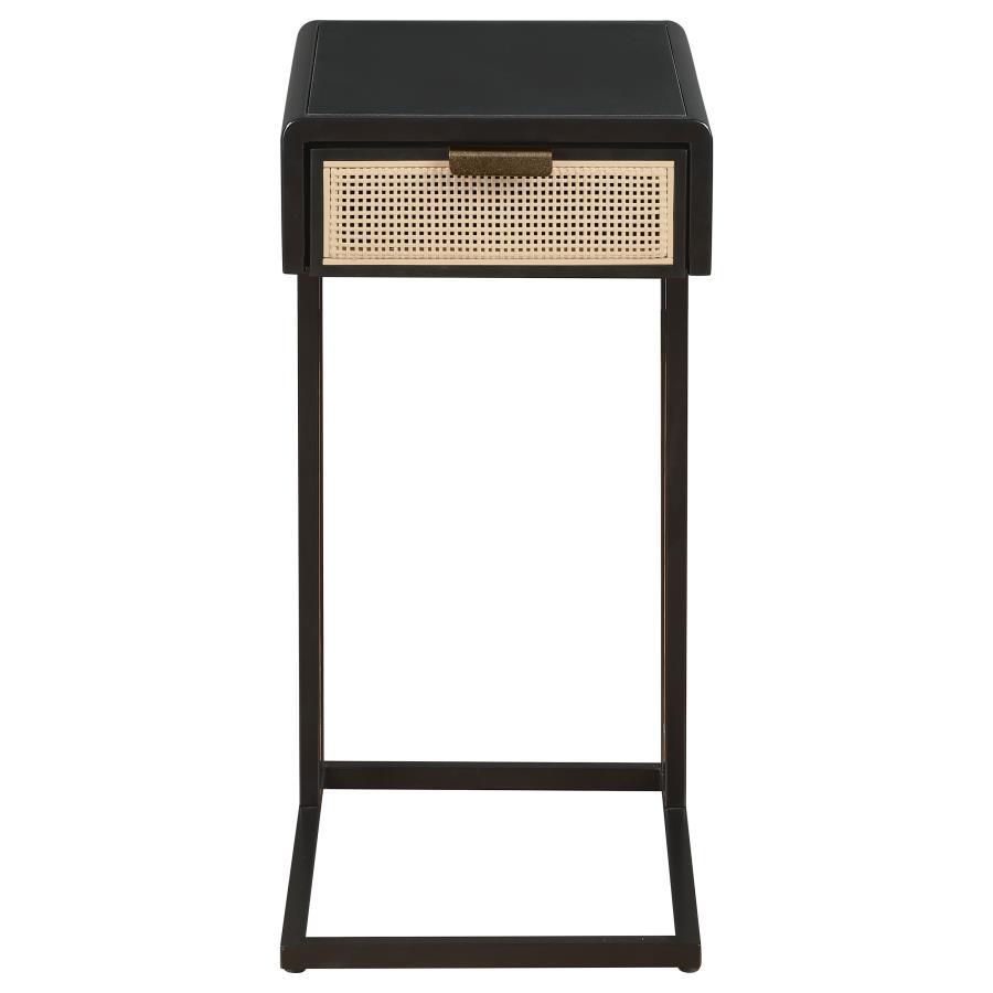 Amherst - 1-Drawer Radio Weave Cane Metal Side Table Coaster Fine Furniture