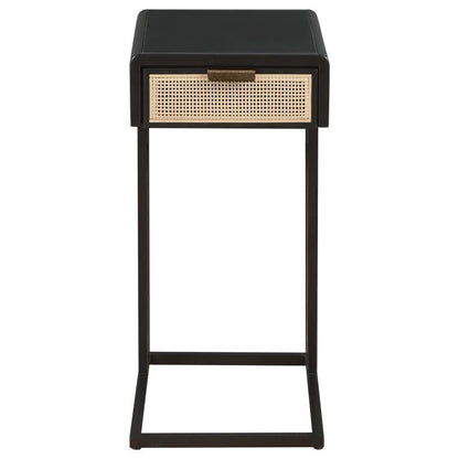 Amherst - 1-Drawer Radio Weave Cane Metal Side Table Coaster Fine Furniture