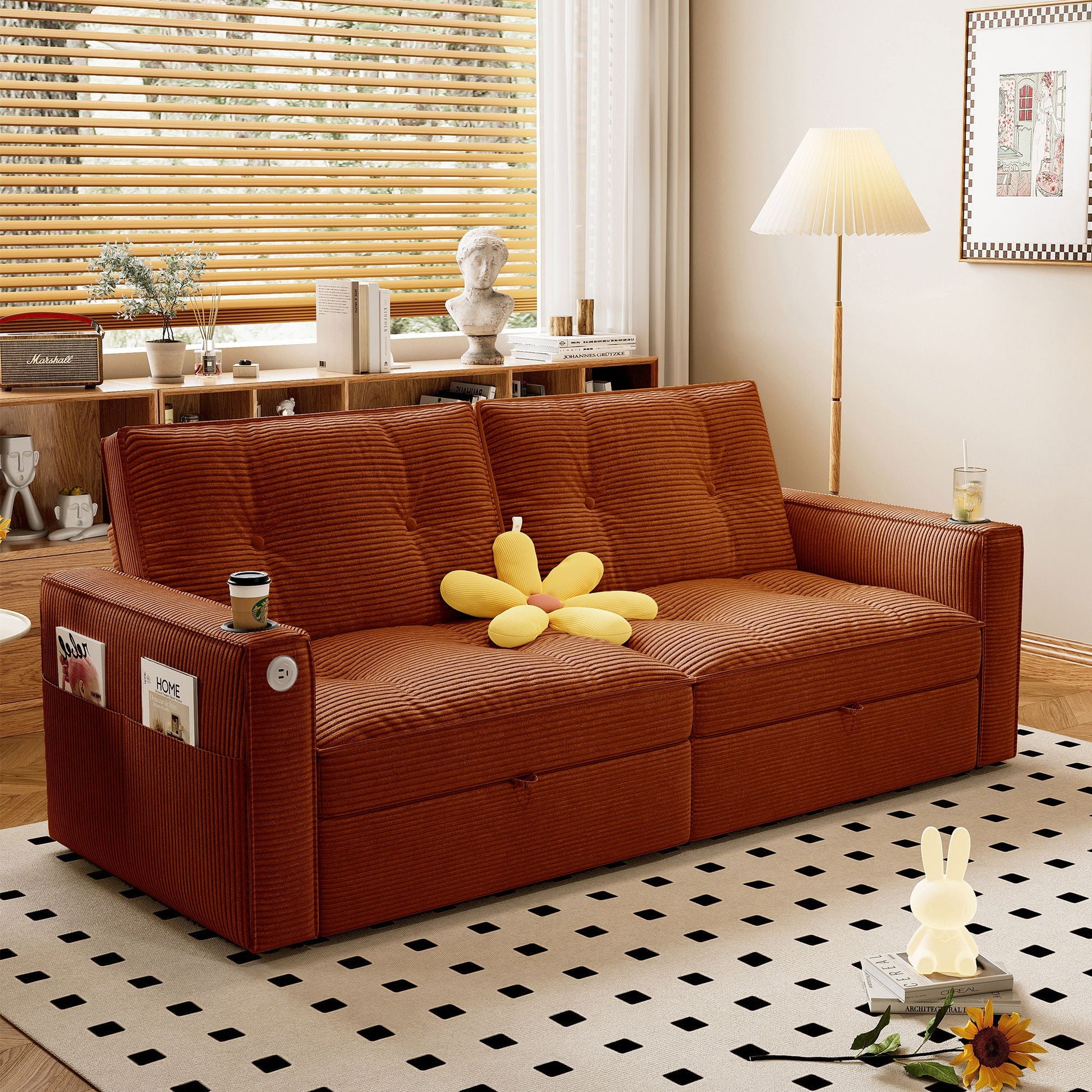 2 In 1 Convertible Sofa Bed For Living Rooms Home Essentials