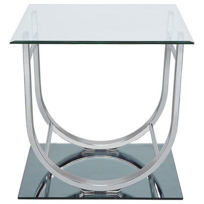 Danville - Rectangular U-Shaped Glass Top Table CoasterEssence