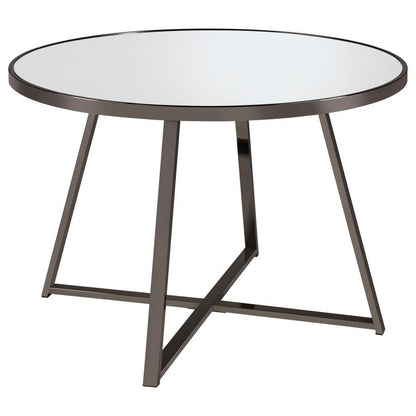 Jillian - 5 Piece Round Mirror Top Dining Set - Black Nickel CoasterEveryday
