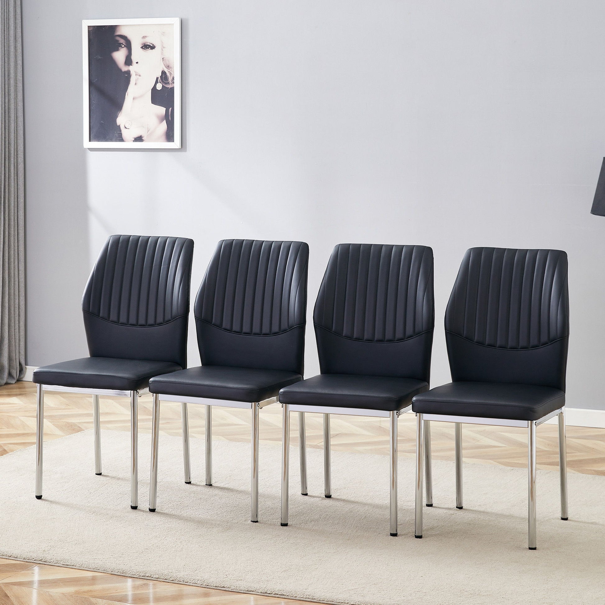 Luxury Simple High Resilience Dining Chair With Metal Legs Home Essentials