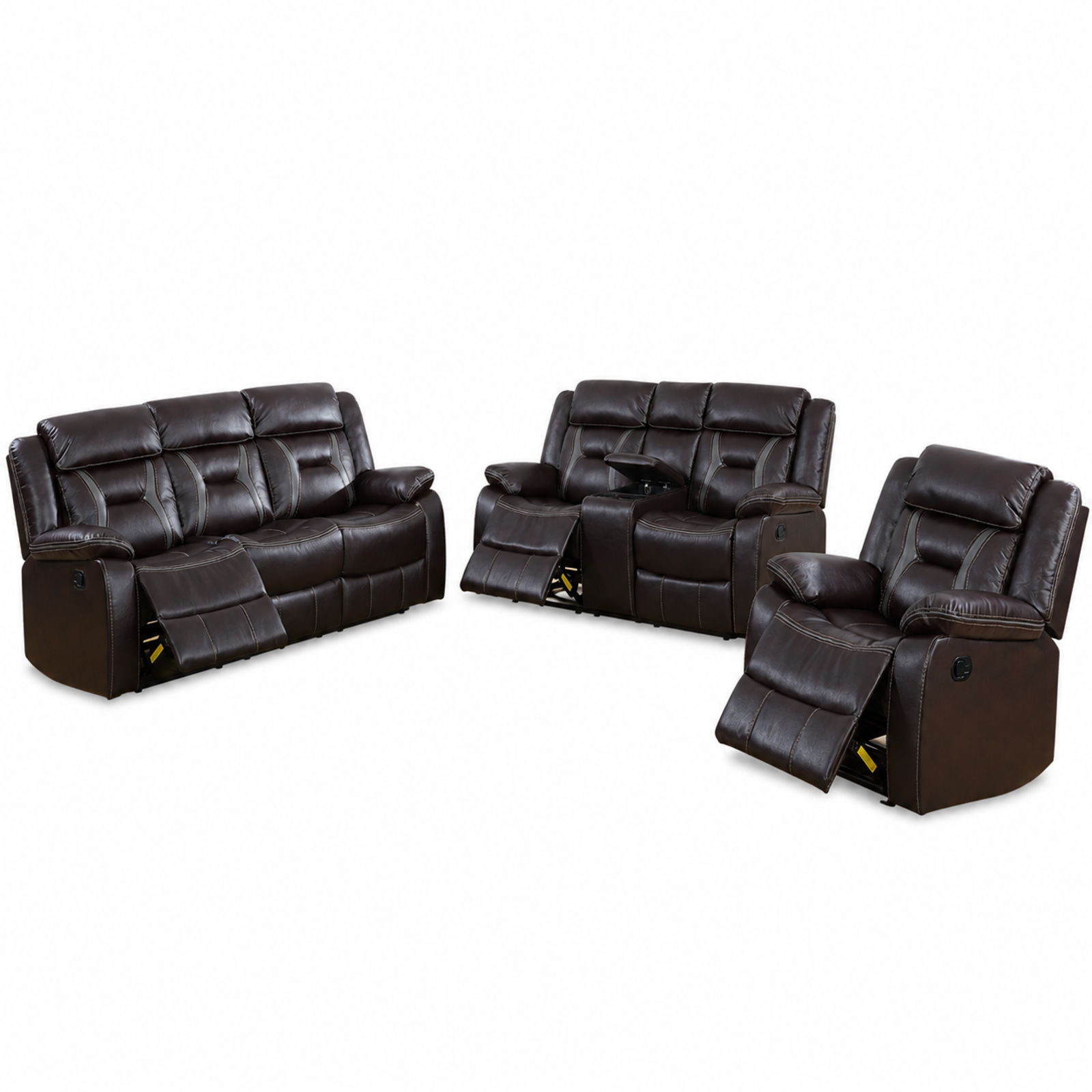 Living Room Set With Pillow Armrest And Tufted Backrest Home Essentials