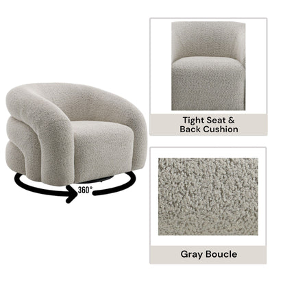Irma - Chair With Swivel - Gray Acme