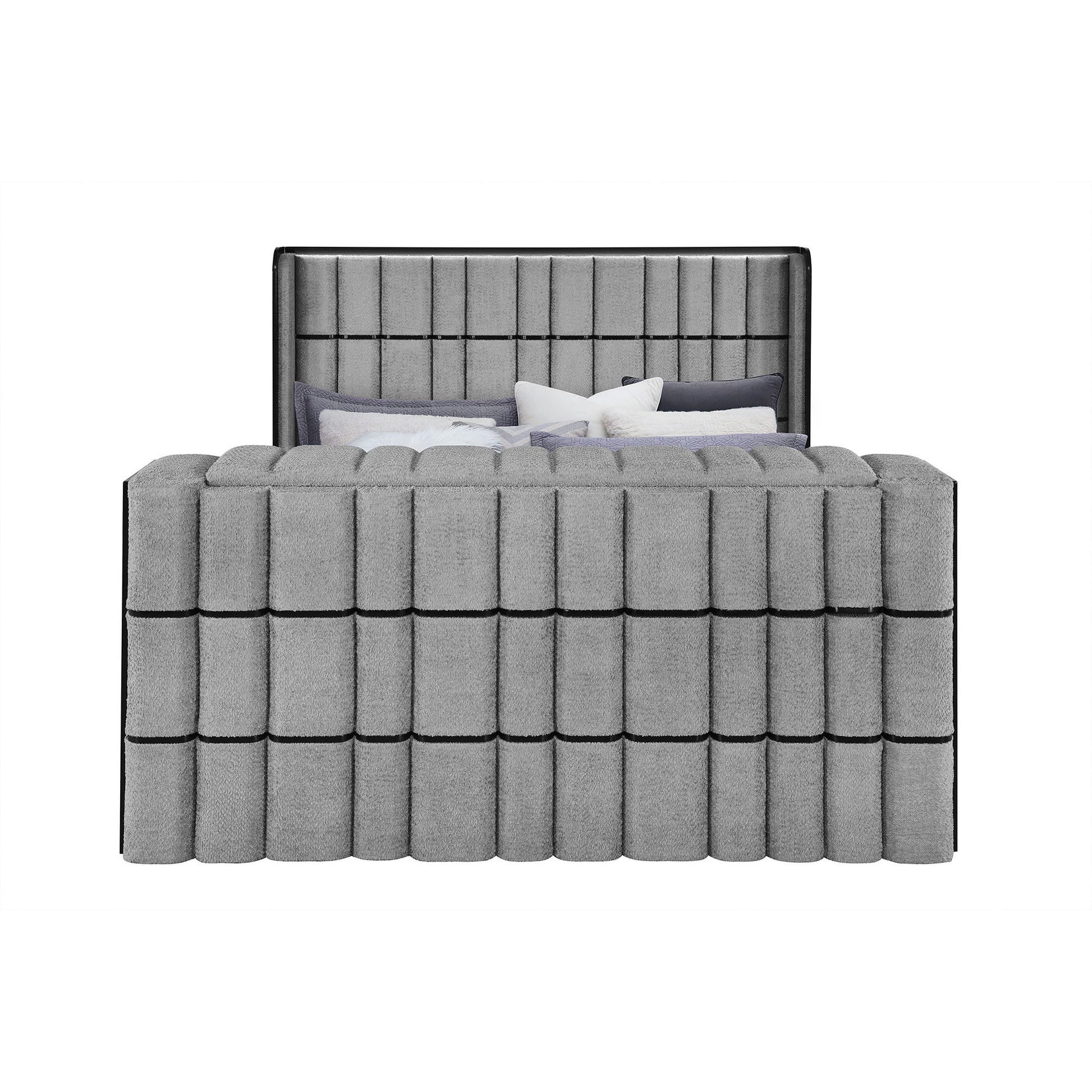 Isaiah - Bed With TV Lift-LED Speakers And Fireplace Global Furniture USA