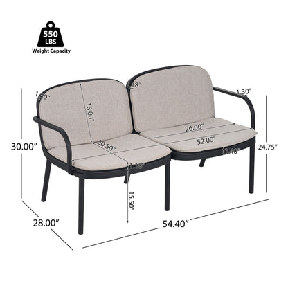 Luna - Outdoor Patio Loveseat Noble House