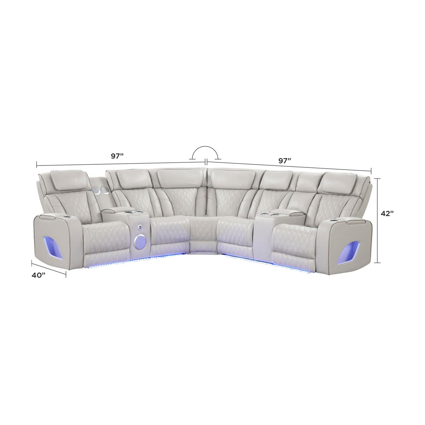 Fortuner - Power Recliner Sectional Sofa Matrix Furniture Group