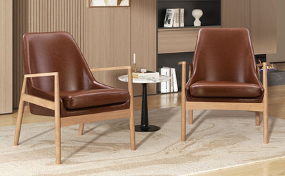 Mid-Century Modern Accent Armchair With High Back Hearth and Haven
