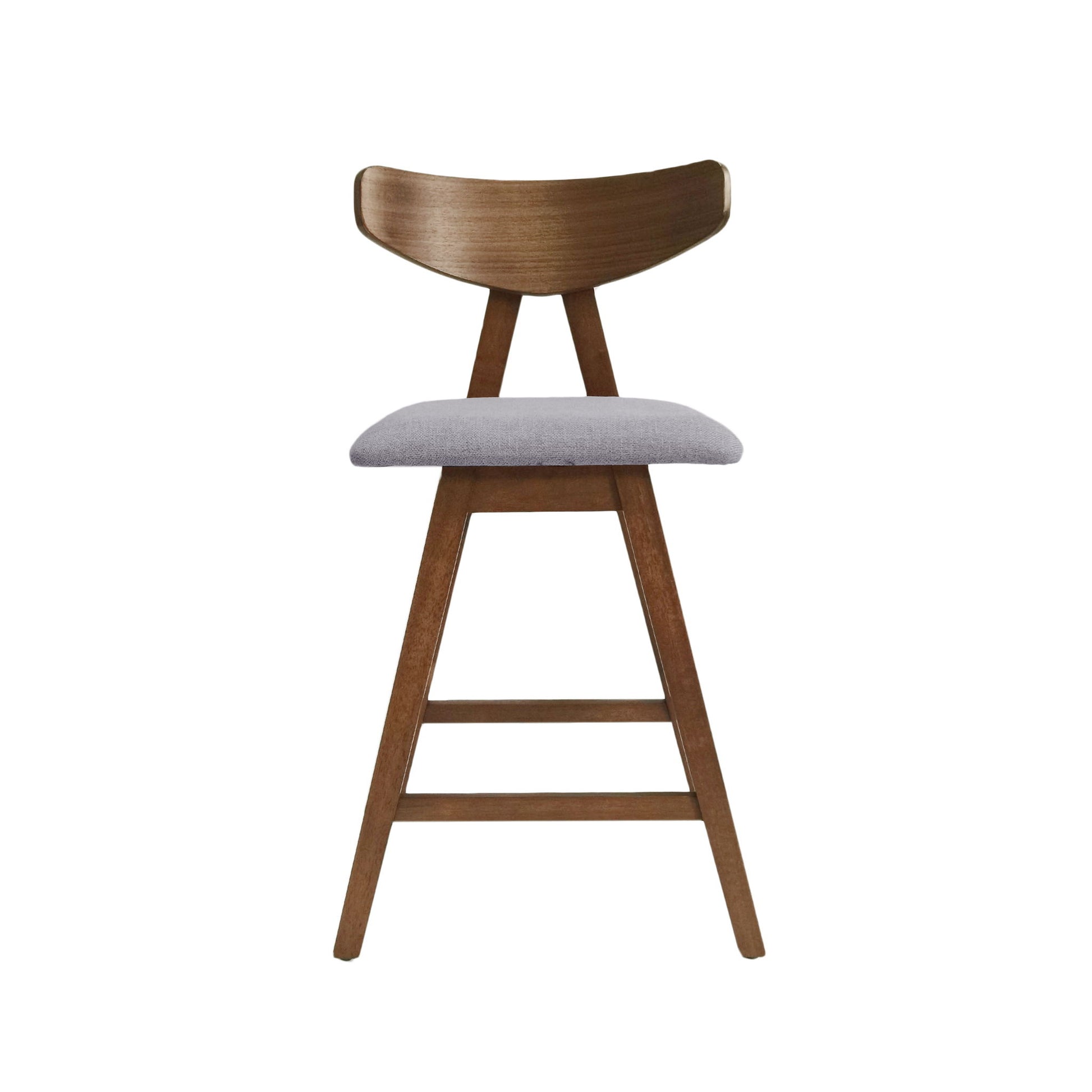 Mid Century Modern Counter Stool With V Shape Frame And Upholstered Seating Noble House