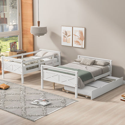 Bunk Bed With Ladder And Safety Guardrail Hearth and Haven